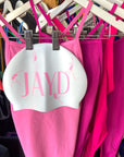 JAYD Swimwear Dive In swim cap against pink JAYD one pieces
