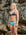 Front view of model wearing athletic, cheeky coverage JAYD Swimwear Minnie bikini bottoms in Mykonos blue.