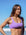 Front view of model wearing JAYD Swimwear athletic bikini top Nalu in Lilac Haze.