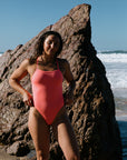 JAYD Swimwear Albi One Piece in Vibe with seamless front, secure fit, and sporty back strap for active swimming