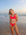 Front view of JAYD Swimwear Cali athletic bikini bottoms in Ruby Red
