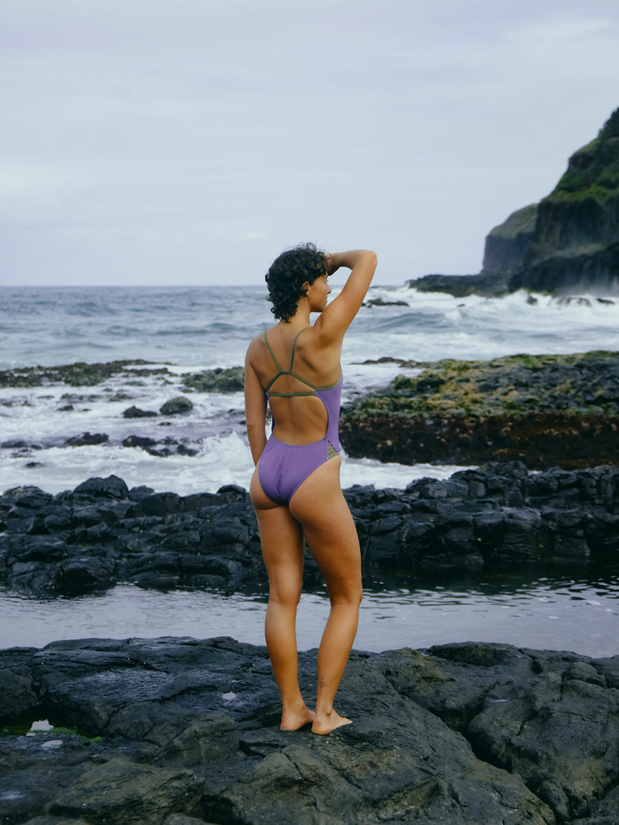 ZAMBIA ONE PIECE - Murasaki|Olive – JAYD Swimwear