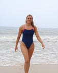 ZAMBIA ONE PIECE - Navy|Pink Sorbet
