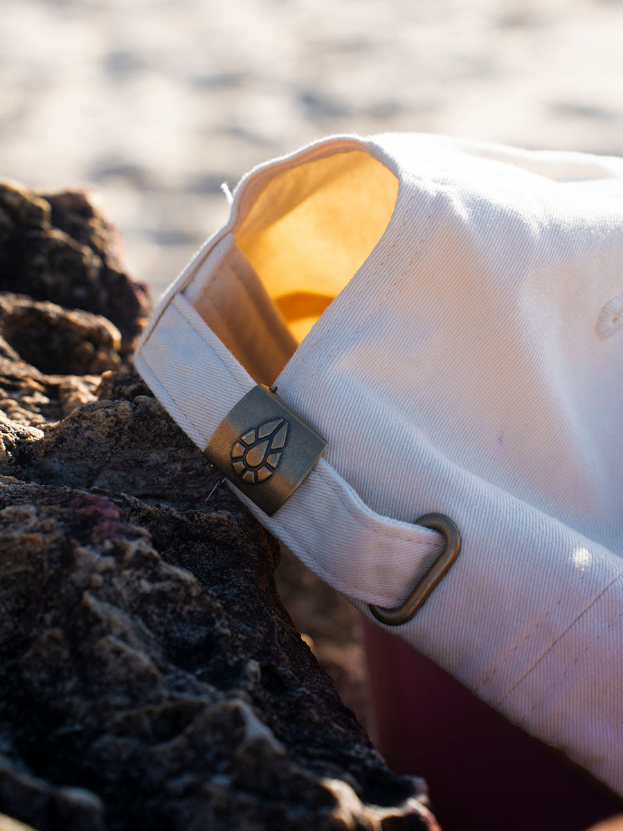 JAYD Swimwear baseball cap with JAYD Gem imprinted metal buckle.