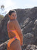 JAYD Swimwear athlete Madi wears the fixed back Lennox one piece, made from chlorine resistant material. She is seen wearing  Sunshine yellow with contrasting fairy floss straps.