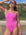 Front view of JAYD Swimwear full coverage tie back athletic one piece: Riva in Orchid