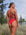 Back view of JAYD Swimwear tie back athletic one piece: Isla in Ruby