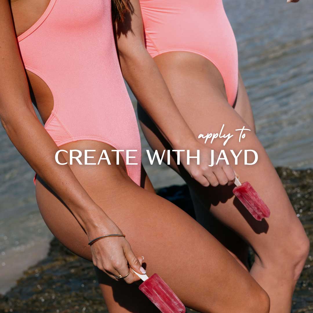 Have fun and join the content creation team. Apply today and become part of the community at JAYD Swimwear.