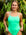 Front view of model wearing JAYD Swimwear tie back athletic full coverage one piece: Riva in Meadow