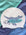 A white swim cap featuring a cartoon T-rex holding a teal surfboard with the text 'JAYD SWIMWEAR', displayed on a background of teal and navy blue fabric.