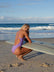 JAYD Swimwear, Athletic Tallow one piece in Lilac Haze. Tiarna uses her one piece for surfing.