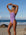 JAYD Swimwear, athletic one piece in lilac haze, front view.