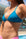 Close side view of athletic bikini top Kiama in Nordic Blue by JAYD Swimwear