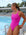 Front view of athletic swimsuit Apsley One Piece in Orchid by JAYD Swimwear