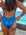 Back view of athletic swimsuit Apsley One Piece in Nordic Blue by JAYD Swimwear