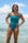 Front view of athletic swimsuit Siena One Piece in Cove Green by JAYD Swimwear