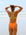 Back view of Zambia One Piece Athletic Swimsuit in Neon Orange by JAYD Swimwear