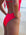 Close view of JAYD Swimwear tie back athletic full coverage one piece: Riva in Fiesta