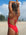 Close back view of JAYD Swimwear tie back athletic full coverage one piece: Riva in Ruby