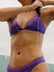 Front view of JAYD Swimwear athletic training bikini top, Triangle, in Lilac Haze.