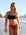 Front view of model on a beach wearing JAYD Swimwear athletic bikini top Torquay in Black.