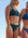 Front view of model wearing JAYD Swimwear cheeky bikini bottom Demi in Cove Green.