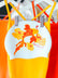 JAYD Swim cap featuring koi fish illustration with yellow flowers and swimsuits in the background.