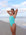 JAYD Swimwear Zimmy one piece athletic swimsuit in sea mist