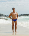 Front view of Ramshark Mens Briefs in Cobalt Blue by JAYD Swimwear.