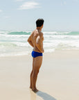 Backside view of Ramshark Mens Briefs in Cobalt Blue by JAYD Swimwear.