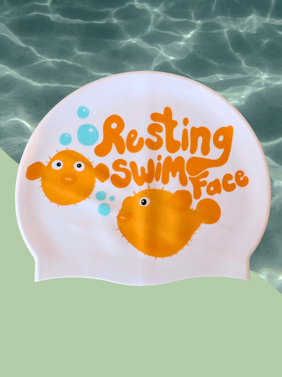 JAYD Swimwear limited edition swim cap resting swim face back