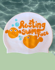 JAYD Swimwear limited edition swim cap resting swim face back