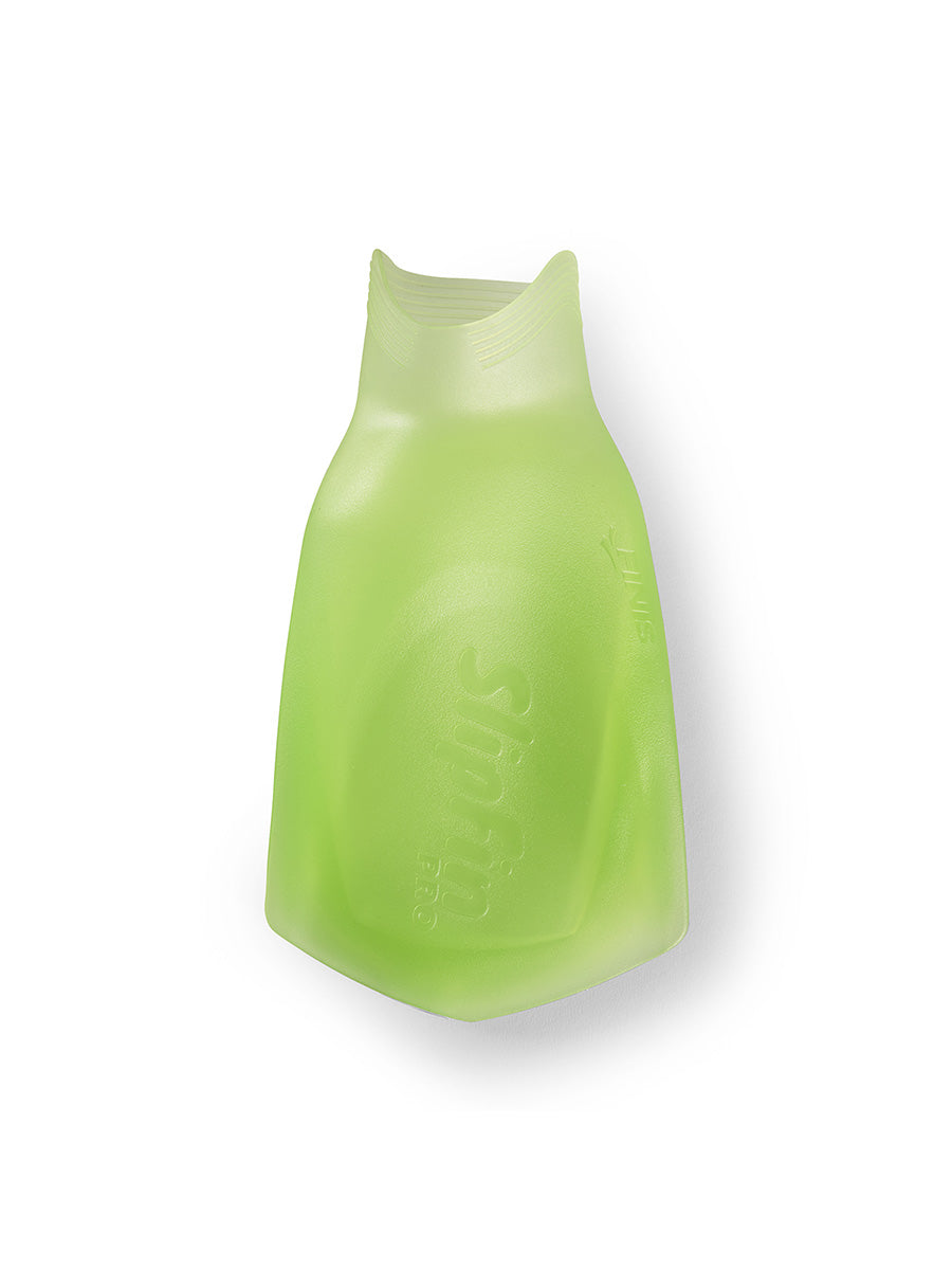 A single lime green swim fin with the brand name 'Sprint' embossed on the side, shown against a plain white background.