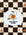 A white novelty swim cap featuring a cartoon illustration of a goose dressed as a witch riding a broomstick on a pumpkin, with the text 'JAYD SWIMWEAR' and 'SPOOKY GOOSE ON THE LOOSE'. The cap is displayed on a black and cream checkered background decorated with small orange stars and cartoon pumpkins.