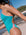 Close up of JAYD swimwear's Lennox contrasting one piece. Suit shown is in the Atlantic colour and offers Vibe cut out detailing 