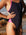 Athlete wearing the IBIZA chlorine resistant one piece designed by JAYD Swimwear in the colour Acai with contrasting straps and hip cut outs. Swimsuit is double lined and built for performance.